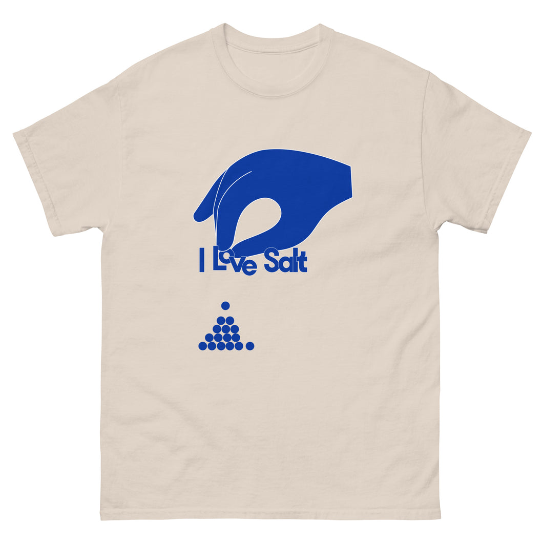 I Love Salt T-Shirt - Natural / Cobalt Blue